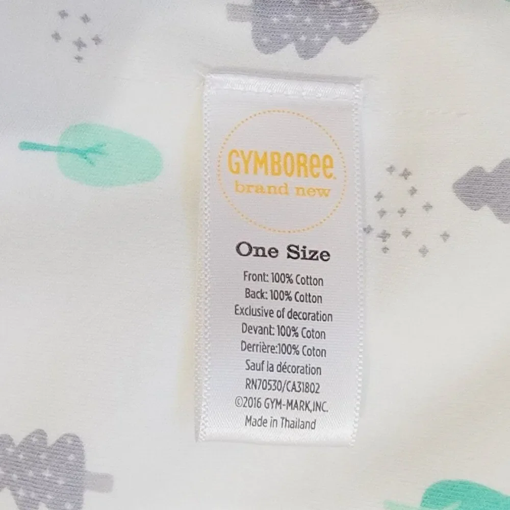 Gymboree Sweet Forest Mouse Baby Blanket Mint Green White Trees Cotton 2016 Teal
